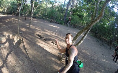 selfie with komodo dragon